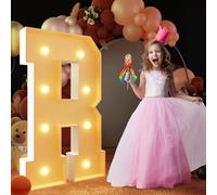 Lettere luminose for tendoni, Lettere luminose a mosaico for decorazioni for fondali di feste di compleanno, matrimoni, Lettere grandi for tendoni for decorazioni for feste(Letter R,100cm/3FT)