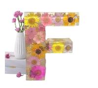 Lettere Luminose, Lampada Notturna Con Fiori Simulati Decorativa In Resina Con Lettera Iniziale E Secco Lampada Da Notte Creativa Da Tavolo Regali Per La Festa Della Mamma