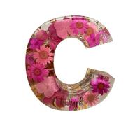 Lettere Luminose, Lampada Notturna Con Fiori Simulati Decorativa In Resina Con Lettera Iniziale E Secco Lampada Da Notte Creativa Da Tavolo Regali Per La Festa Della Mamma