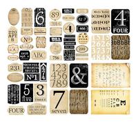Lettere n Numeri Carta di Riso, 21 x 27 cm - Carta Decoupage Design per Mobili, Tecnica Mista, Carte & Crafts, Decoupage CRAFT KREATIVELY