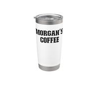 Lettere nere personalizzate con nome Morgan caffè Morgan Bicchiere termico in acciaio inox doppia parete
