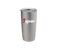 Lettere, parola, giappone, in, bello, rosso, e, bianco, Bicchiere termico in acciaio inox doppia parete