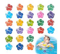 Lettere per la vasca da bagno - Floating Living Memory Charm | Splendido spillo smaltato | Giocattoli da bagno per bambini | Alfabeti per bambini | 26 pezzi per piscina | bagno per bambini