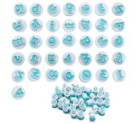 Lettere per pasta di zucchero,Set di 36 stampi per pasta di zucchero, in plastica, per decorazioni per torte e biscotti,stampi per biscotti con alfabeto, per glassa, per decorare torte e fondente