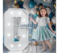 Lettere per tendone alte 60 cm, facili da montare, lettera G con luce bianca fredda, per eventi interni ed esterni, grande cartello luminoso per compleanno, laurea, baby shower, decorazione per feste