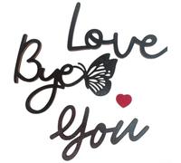 Lettere personalizzabili in legno MDF per applicazioni uniche di scrapbooking e decorazione della casa (farfalla più colla)