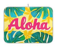 Lettere Stile Tropicale Foglie Verdi Riutilizzabile Piatto di Asciugatura Mat 18x24 Rettangolo Grande Lavastoviglie Asciugatura opaco Decorativo Home Decor
