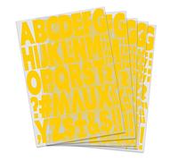 Lettere termoadesive da 5,1 cm, alfabeti per magliette sportive, magliette, nome della squadra, abbigliamento, slogan, artigianato, decorazioni (5 colori opzionali) (5 fogli gialli)