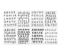 Lettere Timbro trasparente, 8 pezzi Clear Disegno fai -da -te Scrapbooking Account manuale Decorazioni artigianato Stampo trasparente per le carte Notepad