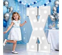 Lettere X alte 1,2 m, luce bianca fredda a LED, grande mosaico in schiuma spessa, kit fai da te per compleanno, laurea, matrimonio, anniversario, festa, decorazione Marry Me, 120 cm
