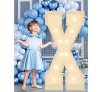Lettere X per tendone da 1,9 m, ad alta luminosità, da assemblare liberamente, perfetta decorazione per foto per casa, feste, proposte di compleanno, sfondo decorativo, 100 cm