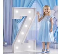 Lettere Z illuminate a LED, 70 cm, liberamente combinabili per fai da te, con luce bianca fredda, per compleanni, lauree, proposte di matrimonio, fidanzamento, feste, sfondo, decorazione, 70 cm