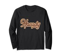 Lettering Boho Western Howdy Maglia a Manica