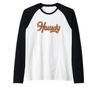Lettering Boho Western Howdy Maglia con Maniche Raglan