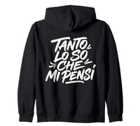 Lettering Tanto Lo so Che Mi guardi Sarcasmo Felpa con Cappuccio