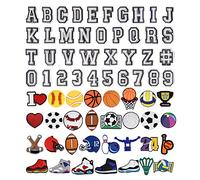 Letters Numbers and Sports Charms for Croc Shoe Decoration, Basketball Baseball Hockey Softball Soccer Football Gift for Boys Kids Teens and Adults