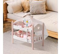 Letti a castello Robud per bambole, letto per bambole in legno, letto giocattolo impilabile, mobili per bambole alti 46 cm, adatti per bambole American Girl dai 3 anni in su Set di mobili per bambole 