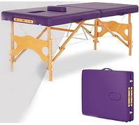 Letti da massaggio pieghevoli portatili, tavolo 2 lettino da massaggio pieghevole spa letto con borsa per il trasporto, per l'agopuntura di bellezza familiare (viola)