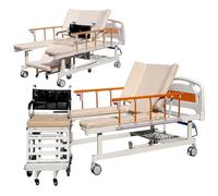 Letti medici regolabili con sedia a rotelle, letti ospedalieri a 10 funzioni per uso domestico, cuscini per assistenza infermieristica con ruote silenziose (213 * 106 * 53 cm)