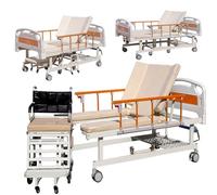 Letti ospedalieri 10 funzioni con sedie a rotelle, letto medico premium per uso domestico, ausili per il movimento infermieristico con materasso, fino a 440 libbre (205x96x56 cm)