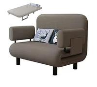 Letti Pieghevoli Salvaspazio con Braccioli e Cuscini Poltrone Letto Singolo Tessuti di Cotone e Lino Poltrona Camera da Letto Moderna per Appartamenti, Soggiorni(Gray,192 * 100 * 28cm)