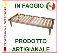 LETTI una PIAZZA E MEZZO RETE LETTO DOGHE LEGNO FAGGIO cm 120 x 190 195 200 RETI