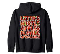 Lettice Hustle Apples Playing on The Gridiron Felpa con Cappuccio