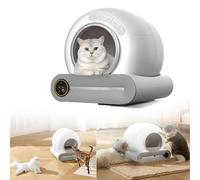 Lettiera automatica per gatti da 65 litri, autopulente, con sensore, inodore e silenziosa, per più gatti, con controllo tramite app, 52×48×50,5 cm