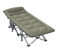 Lettiera da campeggio pieghevole portatile, lettino da campeggio con cuscinetto spesso, sedia a sdraio a pieghe portatile esterno letto per dormire il letto, perfetto per il campeggio, piscina,
