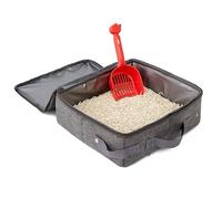 Lettiera da Viaggio per Gatti, Lettiera da Viaggio Portatile per Gatti Lettiera da Viaggio Impermeabile Pieghevole, Lettiera da Viaggio per Gatti, Facile da Trasportare, Facile