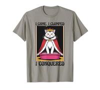 Lettiera divertente per amanti dei gatti con scritta "I Came I Clumped I Conquered Maglietta