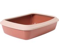lettiera gatto chiusa - Savic Iriz - rosa - aperta - con bordo - pratica e igienica - 42 cm