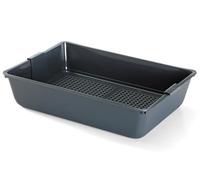 lettiera Gatto Chiusa - Savic Litter Tray - Grigio - Aperta - con setaccio - Design Pratico - Facile da Pulire - 29,5x41,5x10 cm