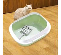 Lettiera per Animali Domestici con Coperchio Aperto, Antispruzzo, per Gatti di