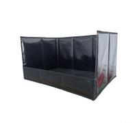 Lettiera per cani da interno con pareti alte e fodera impermeabile, supporto pieghevole per pipì per cani di piccola e media taglia, nera, L (84 x 58 x 40,6 cm) (nero S)