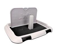 Lettiera per cani, lettiera per addestramento con scomparto per pipì, per mantenere le zampe asciutte e sul pavimento, lettiera riutilizzabile per interni ed esterni. (nero)