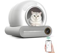 Lettiera per gatti autopulente adattiva da 65 litri per più gatti, lettiera automatica per gatti da 65 litri, inodore e a risparmio energetico, 52 × 48 × 50,5 cm