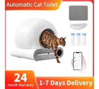 Lettiera per gatti autopulente intelligente da 65 litri con APP Lettiera per gatti intelligente automatica Vassoio per lettiera per animali domestici completamente chiuso