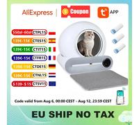 Lettiera per gatti autopulente intelligente da 65 litri Lettiera per gatti automatica extra large chiusa Controllo app Vassoio per lettiera per gatti semi chiusa APP control