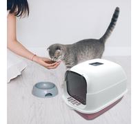 Lettiera per gatti Chiusa e coperta Anti schizzi Toilette per gatti facile e