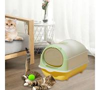 Lettiera per gatti con cappuccio chiusa e coperta con vasino per gattini