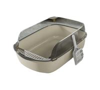 Lettiera per gatti con coperchio aperto, lettiera, accessori per gabbie,
