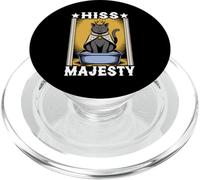 Lettiera per gatti con sibilo Majesty, divertente e divertente PopSockets PopGrip per MagSafe