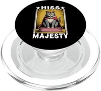 Lettiera per gatti con sibilo Majesty, divertente e divertente PopSockets PopGrip per MagSafe