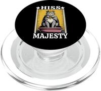 Lettiera per gatti con sibilo Majesty, divertente e divertente PopSockets PopGrip per MagSafe