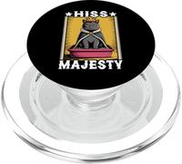 Lettiera per gatti con sibilo Majesty, divertente e divertente PopSockets PopGrip per MagSafe