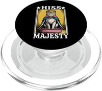 Lettiera per gatti con sibilo Majesty, divertente e divertente PopSockets PopGrip per MagSafe
