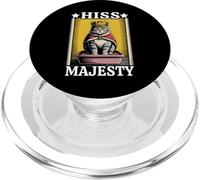 Lettiera per gatti con sibilo Majesty, divertente e divertente PopSockets PopGrip per MagSafe
