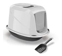 Lettiera per gatti coperta con maniglia, filtro antiodore e paletta omaggio