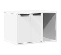 Lettiera per gatti, in legno, 60 x 40 x 40 cm, con due ingressi, versatile mobile per arrampicata, dormire, nascondere e giocare in soggiorno o balcone